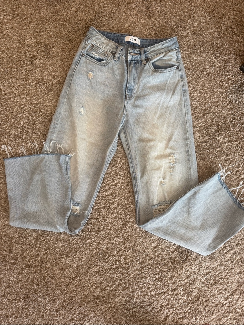 Light Blue Distressed Boyfriend Jean